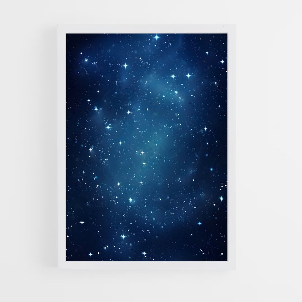 Poster Énorme Bleu Brillant – affiche Étoiles (vue 3)
